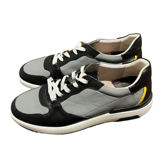 Robert Graham MIND RG5677L Grey Black Leather Sneakers Size 13 - Picture 3 of 10